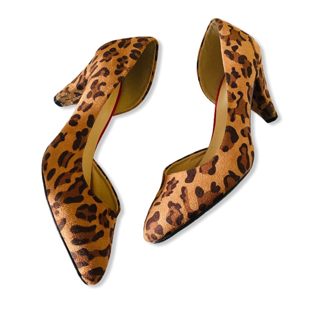 Chinese Laundry Leopard Suede Heels